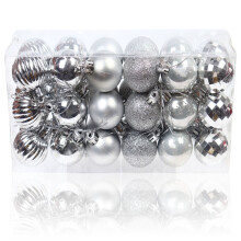 Ornament de Crăciun cu globuri aurii roz, 4 cm, 36 buc.