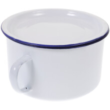 Enamel soup bowl retro handled ramen bowl 1 pc