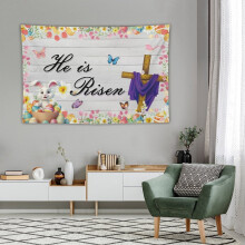 Easter flag tapestry wall decor 5 x 7 ft