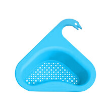 Runskmd triangular sink strainer rack with hanging hook