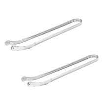 Pinça para virar linguiça de churrasco, pinça de metal para cozinha, 2 peças