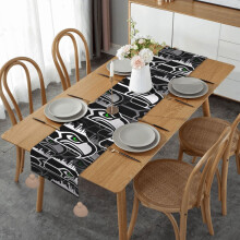 Kersttafeldecoratie met kwastjes in Seahawks-thema (1 set)