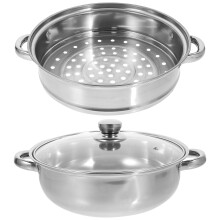 Stainless Steel Steamer with Lid Reusable Nonstick 1 Piece