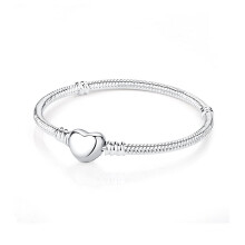 925 Sterling Silver Heart Charm Bracelet for Women Rose