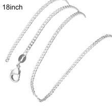 Collier Hip Hop Argent Cuivre Épais Long Unisexe 1 pièce