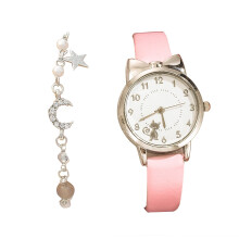 Korean Style Casual Cat Quartz Watch Bracelet Set