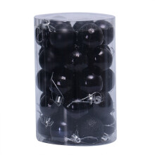 Hilingoto Christmas Tree Decoration Balls Black 4cm 34pcs
