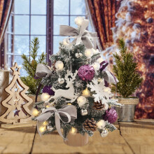 Staron Christmas Tree Set White 45cm with Ornaments
