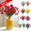 Fleurs artificielles résistantes aux UV, lot de 6 6