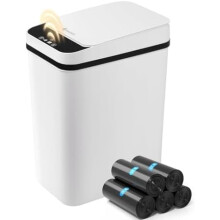Poubelle de salle de bain sans contact 2,6 gallons, format mince