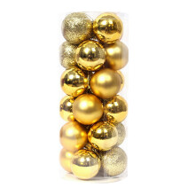 Gold Christmas Ball Ornaments 3cm 24 pcs