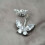 Sterling Silver Butterfly CZ Belly Bar 6mm 5