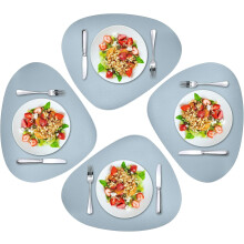 Zallac Leather Placemats Set of 4 Black