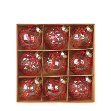 Staron Red Christmas Ornaments Shatterproof 9 pcs 3.15 inch