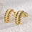 Gold Plated Twisted Stud Earrings for Women 2