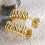 Gold Plated Twisted Stud Earrings for Women 3