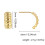 Gold Plated Twisted Stud Earrings for Women 4