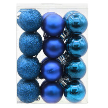 Boules de Noël, 24 pièces, décorations pour sapin
