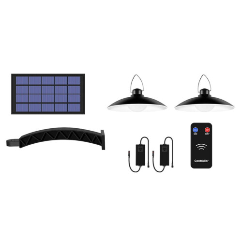Solar Pendant Light with Remote Control 1 Pack