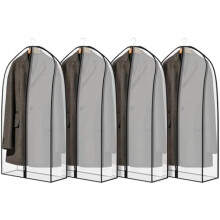 Housses à vêtements en soie pour manteaux, 109 cm x 18 cm, lot de 4