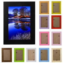 Wooden Wall-Mounted Picture Frame Blue 16x16x2cm
