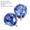 Ear Studs Cubic Zirconia Round White and Gold 8