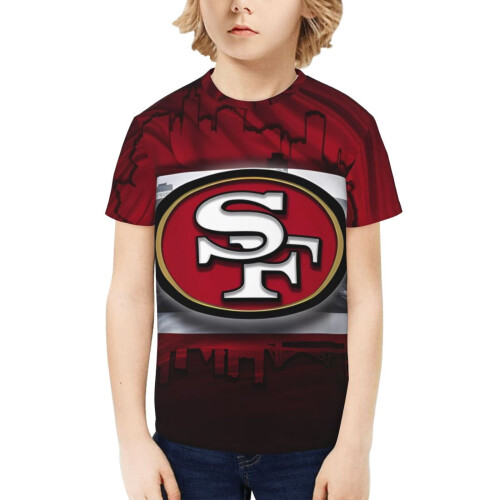 Νεανικό κοντομάνικο μπλουζάκι 49ers για λάτρεις των σπορ