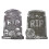 Ensemble de 2 figurines de pierre tombale d'Halloween OUNONA 1