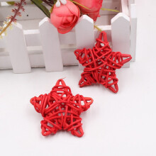 Five-pointed star takraw ball home decoration pendant red