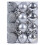 XUNRYAN Sparkling Powder Ball Ornaments Silver 24pcs 1