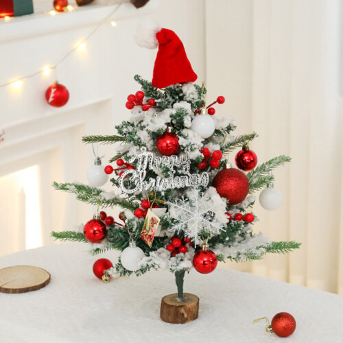 Mini Christmas Tree with Warm Yellow Lights 60cm