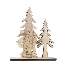 Centre de table rustique en bois pour sapin de Noël (1 pièce)