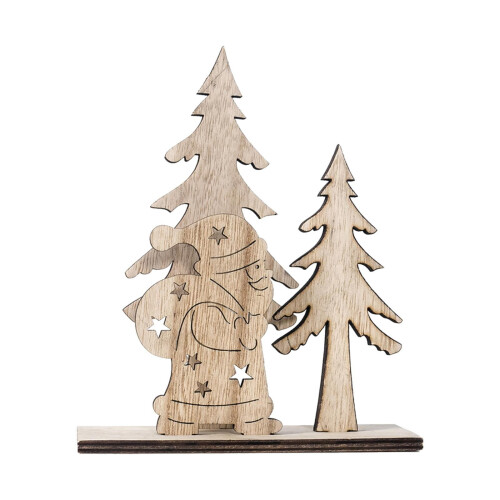 Centre de table rustique en bois pour sapin de Noël (1 pièce)