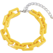 Ketting met schakels van hars, snoepkleurige acryl choker, 1 stuk