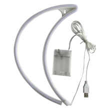 Księżycowa lampa ścienna LED z neonowym światłem i deszczem piorunów 1