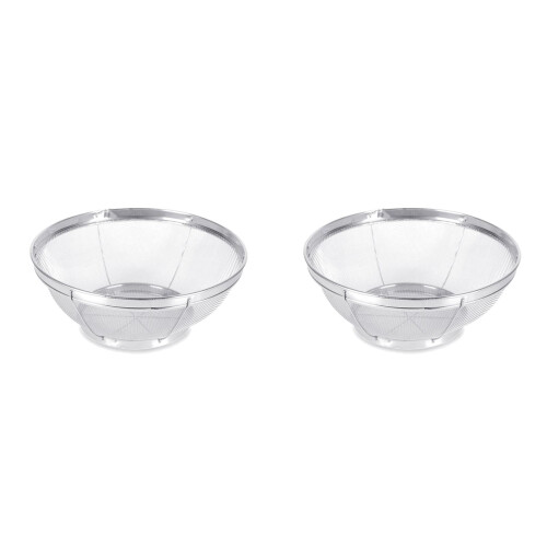 Stainless Steel Rice Sieve Bowl Fine Mesh 2PCS