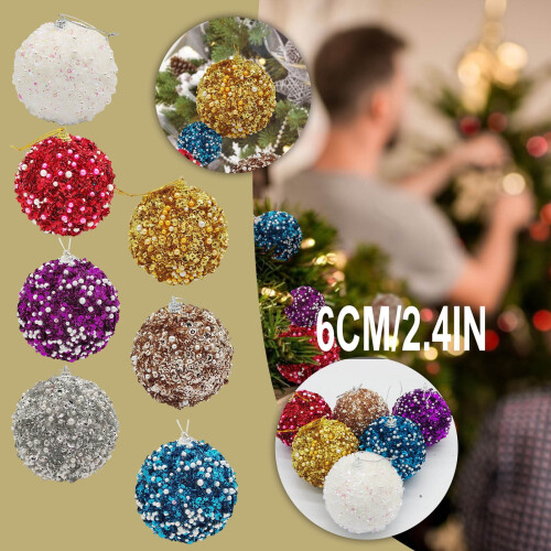 Staron Christmas tree ornaments blue shatterproof 8 cm