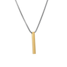 Herenketting van roestvrij staal, effen kleur, lichtgewicht.