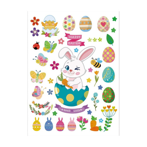 Multicolor Plastic Easter Stickers 11.81 x 8.66 Inches 1