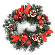 LED Christmas wreath warm white lights 10 12 16 inch