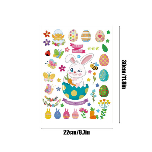 Multicolor Plastic Easter Stickers 11.81 x 8.66 Inches 2