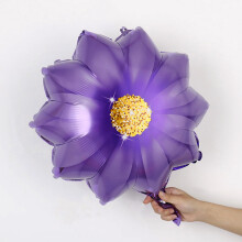 Globo de girasol amarillo de papel de aluminio, 10 unidades