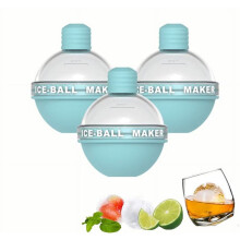 Clear Ice Ball Maker Silicone Mold 2.5 Inch 3 Pack
