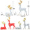Christmas Reindeer Table Ornaments Resin Red 2PCS 3