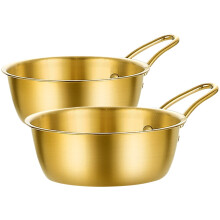 Stainless Steel Makgeolli Bowls with Handle 2pcs