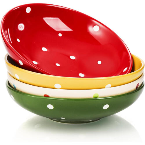 Keramik-Pastaschüsseln, 20 cm, 790 ml, 4er-Pack