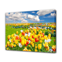 Tulipános vászonposzter hálószoba dekoráció 40x60 cm