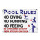 Placa de metal para piscina, decoração externa, 1 peça. 1