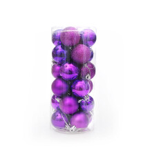 Red Shatterproof Christmas Ball Ornaments 4cm 24 pcs