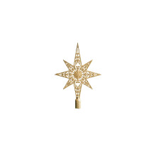 Mini étoile dorée pour sapin de Noël en métal, 19 cm x 26 cm